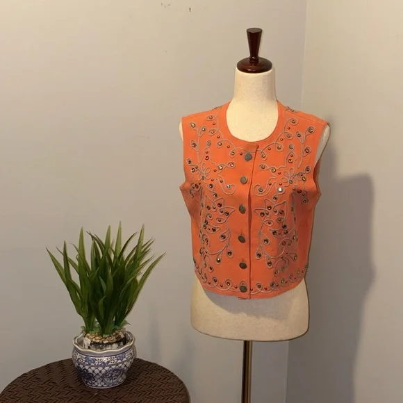 Double D Ranchwear Jewel Studded Vest Melon
Size: XS - Picture 2 of 11